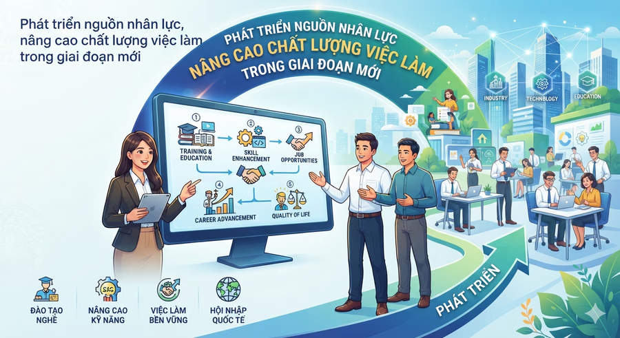 Nâng cao chất lượng nguồn lao động, tạo việc làm bền vững và đào tạo nguồn nhân lực trong giai đoạn phát triển mới trên địa bàn xã