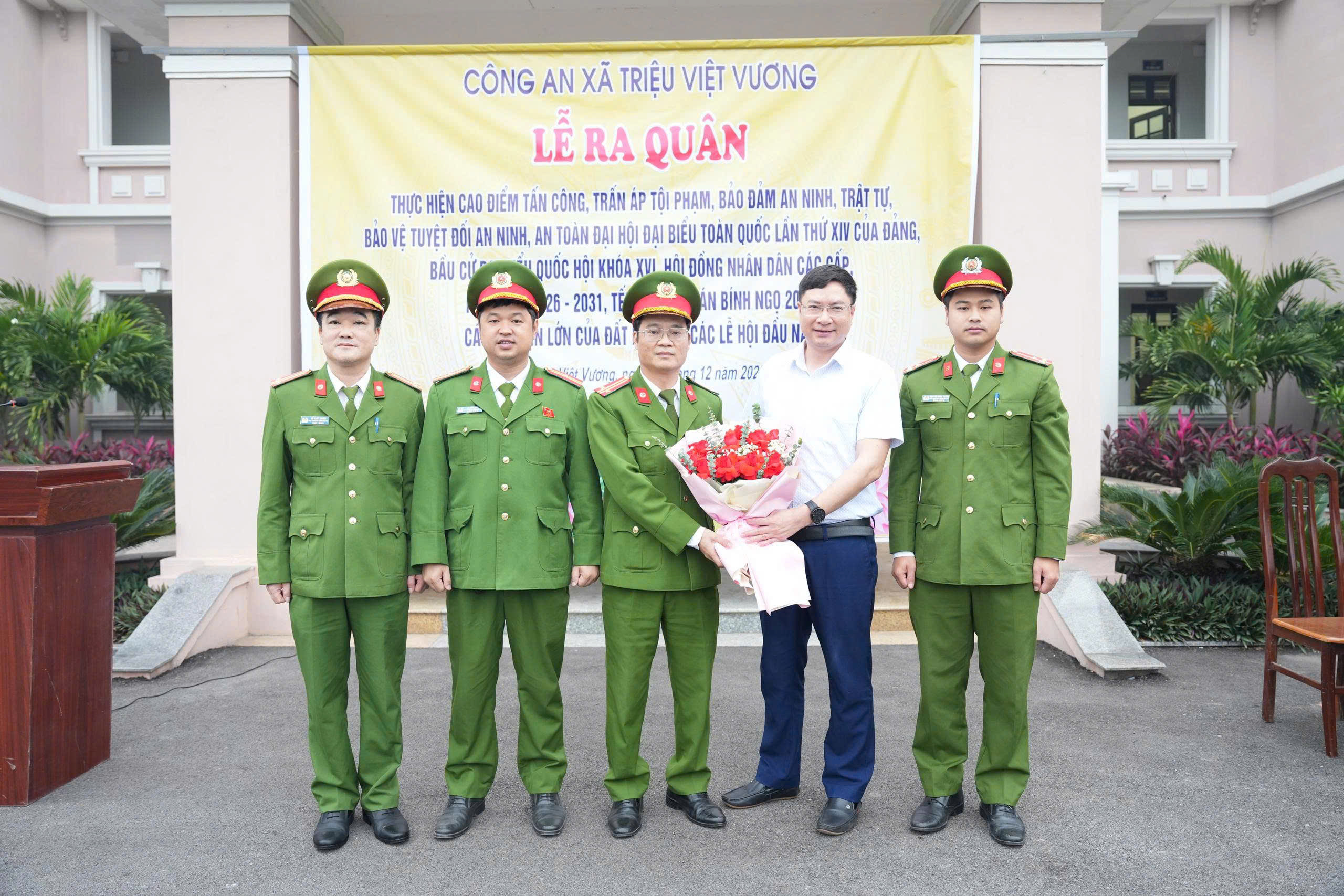 XÃ TRIỆU VIỆT VƯƠNG TỔ CHỨC LỄ RA QUÂN THỰC HIỆN CAO ĐIỂM TRẤN ÁP TỘI PHẠM BẢO ĐẢM AN NINH DỊP ĐẠI HỘI ĐẢNG, BẦU CỬ ĐẠI BIỂU QUỐC HỘI, TẾT NGUYÊN ĐÁN BÍNH NGỌ 2026, CÁC SỰ KIỆN LỚN CỦA ĐẤT NƯỚC VÀ CÁC LỄ HỘI ĐẦU NĂM