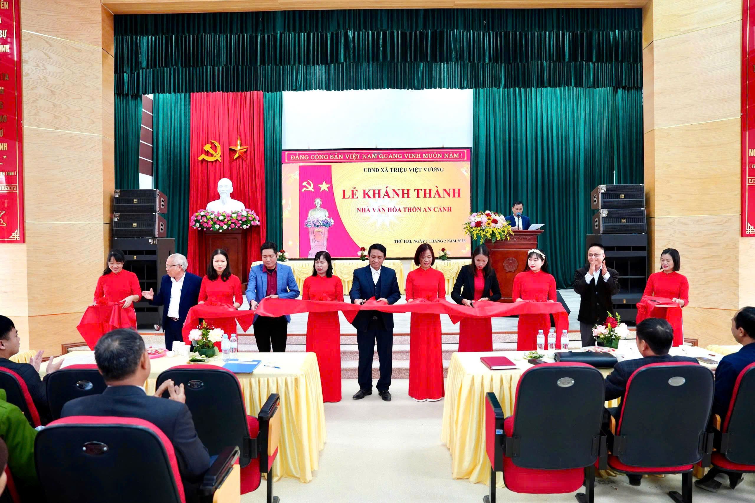 XÃ TRIỆU VIỆT VƯƠNG KHÁNH THÀNH NHÀ VĂN HÓA THÔN AN CẢNH
