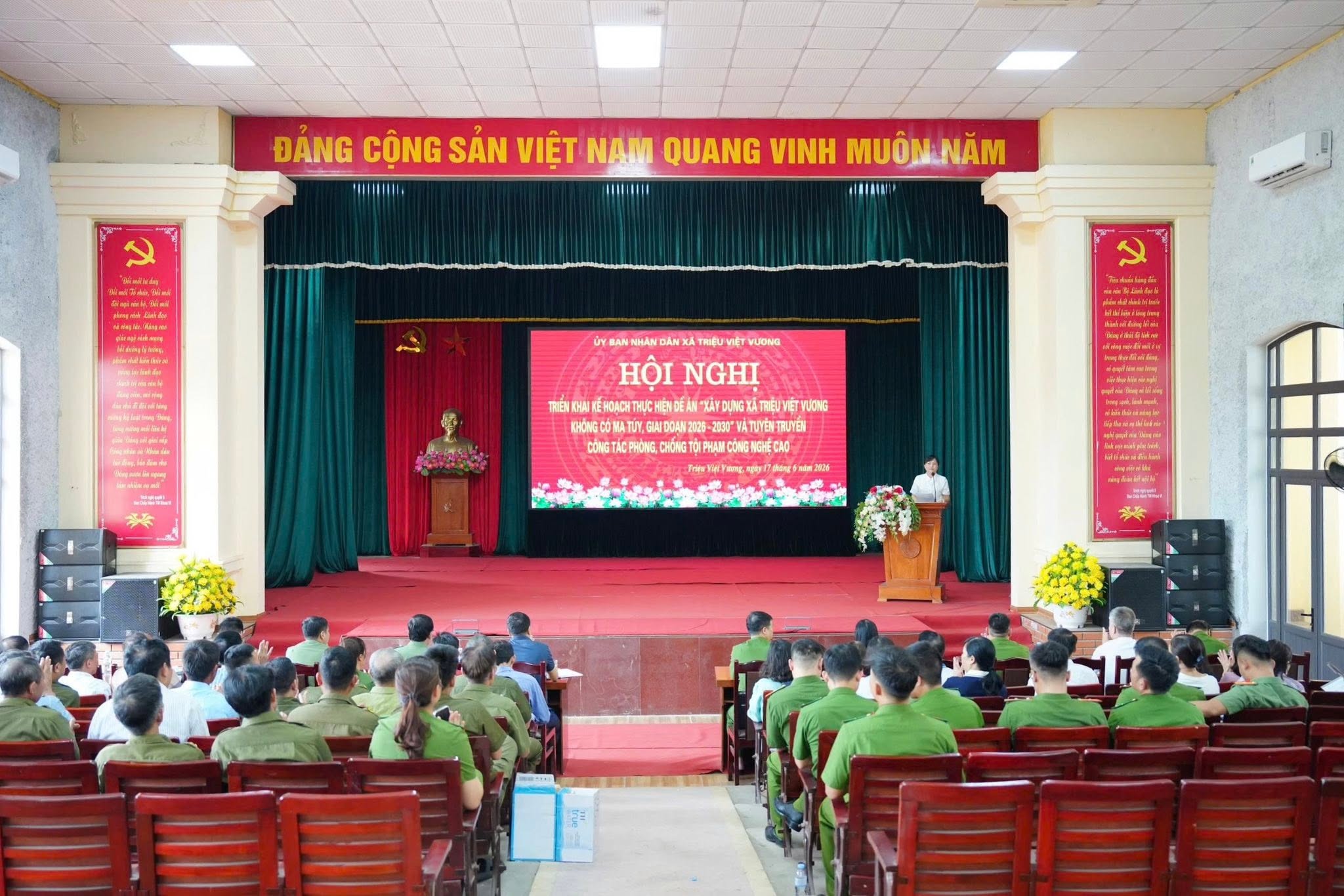 XÃ TRIỆU VIỆT VƯƠNG TRIỂN KHAI ĐỀ ÁN XÂY DỰNG XÃ KHÔNG MA TÚY VÀ TUYÊN TRUYỀN PHÒNG, CHỐNG TỘI PHẠM CÔNG NGHỆ CAO