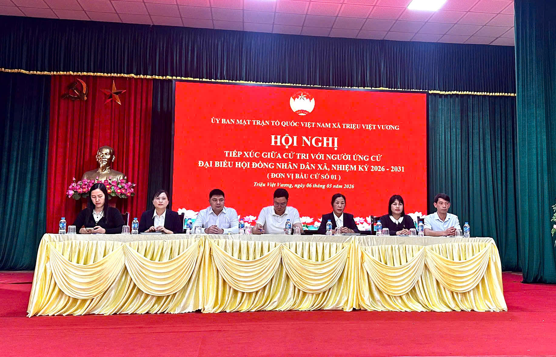 HỘI NGHỊ TIẾP XÚC GIỮA CỬ TRI VỚI NGƯỜI ỨNG CỬ ĐẠI BIỂU HĐND XÃ TRIỆU VIỆT VƯƠNG KHÓA II, NHIỆM KỲ 2026 – 2031 (ĐƠN VỊ BẦU CỬ SỐ 1)