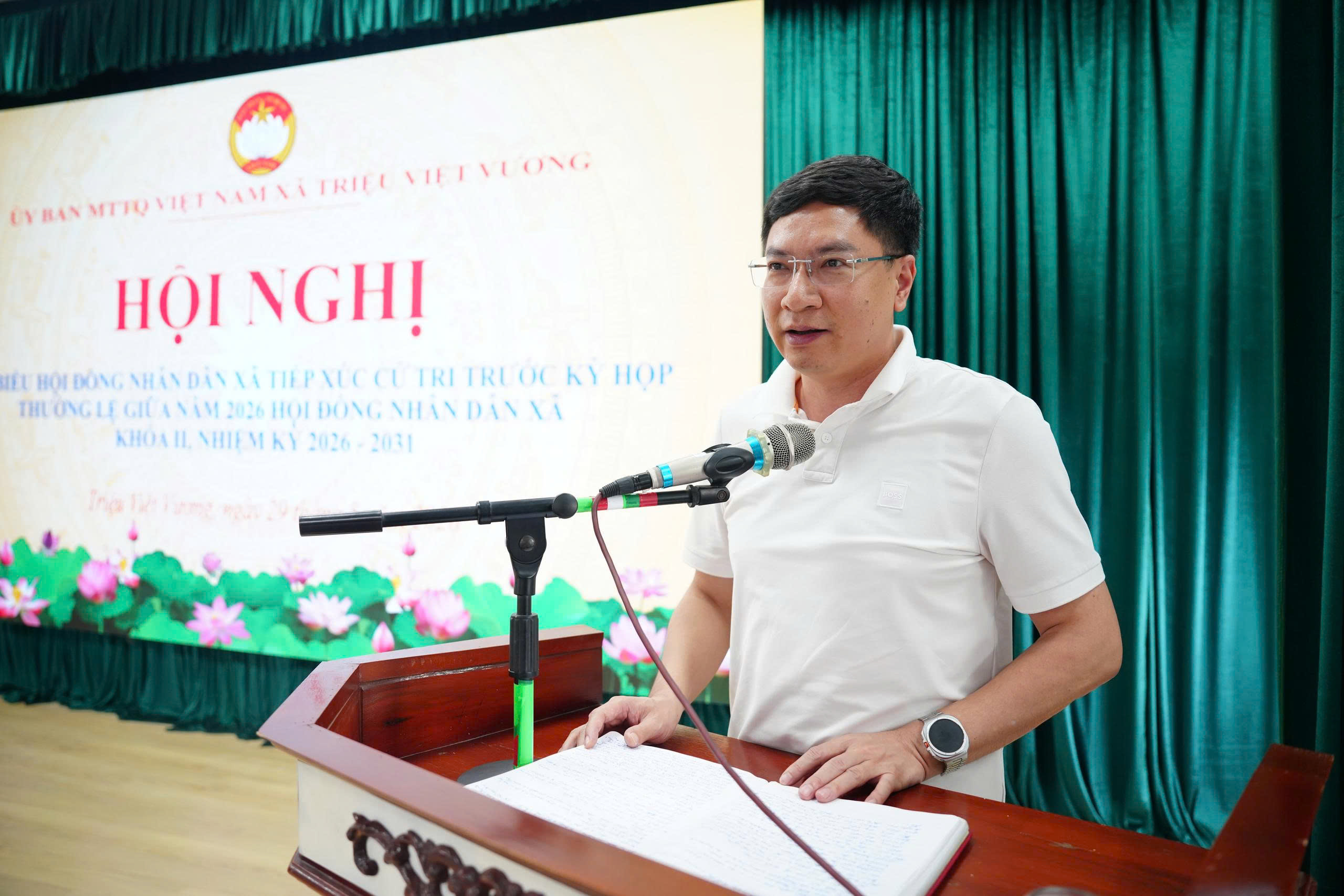 XÃ TRIỆU VIỆT VƯƠNG TỔ CHỨC HỘI NGHỊ TIẾP XÚC CỬ TRI TRƯỚC KỲ HỌP THƯỜNG LỆ GIỮA NĂM 2026 CỦA HỘI ĐỒNG NHÂN DÂN XÃ KHÓA II, NHIỆM KỲ 2026 – 2031