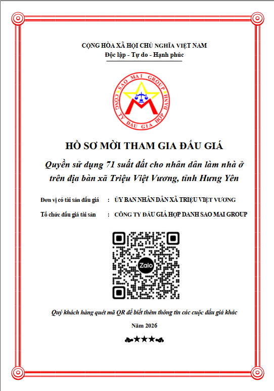 Thông báo đấu giá tài sản