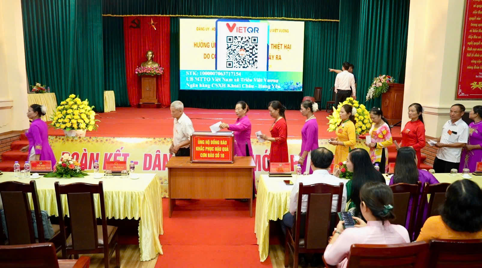 XÃ TRIỆU VIỆT VƯƠNG PHÁT ĐỘNG ỦNG HỘ ĐỒNG BÀO BỊ THIỆT HẠI DO BÃO SỐ 10