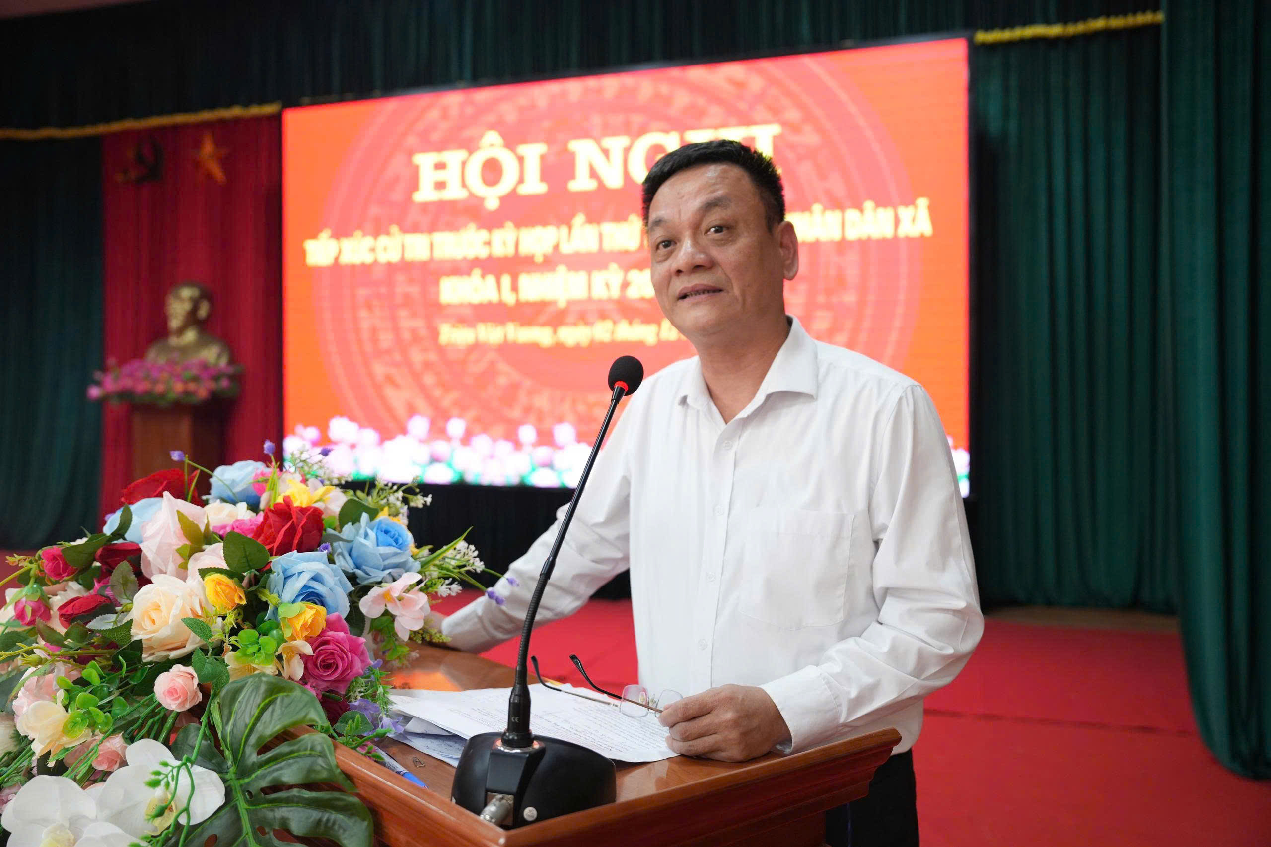 XÃ TRIỆU VIỆT VƯƠNG TỔ CHỨC HỘI NGHỊ TIẾP XÚC CỬ TRI TRƯỚC KỲ HỌP THỨ TƯ, HỘI ĐỒNG NHÂN DÂN XÃ KHÓA I, NHIỆM KỲ 2021 – 2026