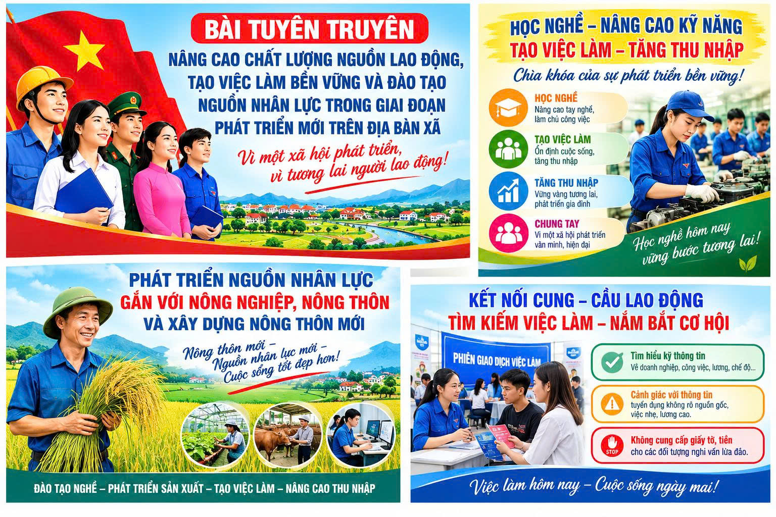 CHUNG TAY PHÁT TRIỂN NGUỒN NHÂN LỰC, GIẢI QUYẾT VIỆC LÀM, NÂNG CAO THU NHẬP VÀ ỔN ĐỊNH ĐỜI SỐNG NHÂN DÂN